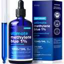 Methylene Blue Pharmaceutical Grade 2oz USP Grade 1% Solution with Balanced Electrolyte SolutionThird-Party Tested Brain Health Supplement for Humans No Formaldehyde High Cognitive Support