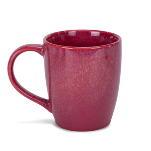 Elanze Designs Reactive Glaze 17 ounce Ceramic Curved Body Mugs Set of 1, Maraschino Red Elanze Designs Reactive Glaze 17 ounce Ceramic Curved Body Mugs Set of 1, Maraschino Red