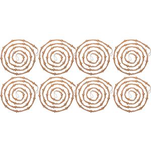 Boao 80 Feet Christmas Wooden Beads Garland Gold Christmas Tree Garland Wall Hanging Prayer Beads for Holiday Home Rustic Farmhouse Natural Boho Decor