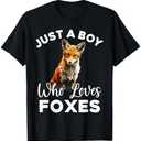 Funny Fox - Just A Boy Who Loves Foxes T-Shirt XS