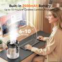 DIGIX Small Portable Humidifiers for Bedroom, 1.4L Top Fill Cool Mist Humidifier for Home Office Travel, 3 Mist Modes, Auto Shut Off, Night Light, Easy to Clean Quiet Humidifier for Baby Plant (Grey)