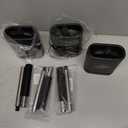 Sellemer Toilet Brush and Holder Set - Flexible Toilet Bowl Brush Head with Silicone Bristles, Compact Size for Storage and Organization, Ventilation Slots Base (Pack of 3, Black)