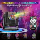 Mini Disco Party Lights - Sound Activated RGB DJ Strobe Light, Portable LED Projector for Home Room Karaoke Birthday Christmas Family Gathering Gift