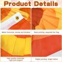 4 Pcs Thanksgiving Fall Pleated Fan Flag Bunting for Outside Garden with 3 Grommets Half Fan Banner Bunting Flags for Halloween Indoor Outdoor House Holiday Yard Decorations Party Props(3 x 1.5FT)