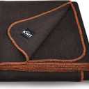 Large Military Wool Blanket - Warm & Thick Emergency Survival Blanket Great for Camping, Outdoors, Sports Events, Picnics, 4.5 lbs, 64" x 88" (Coffee Brown)