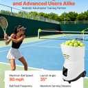 VEVOR Tennis Ball Machine,110/150 Ball Capacity & Max 80 MPH Ball Launcher, 19.69 x 14.96 x 38.78"