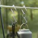 10 x S Hooks for Hanging,6.3in Metal Cyber Style S-Hooks for Tripod Camping Grill,Camping Lights,Hanging Plants,Closet Rod,Handbag,Backpack,Key,Courtyard Plants-Silver
