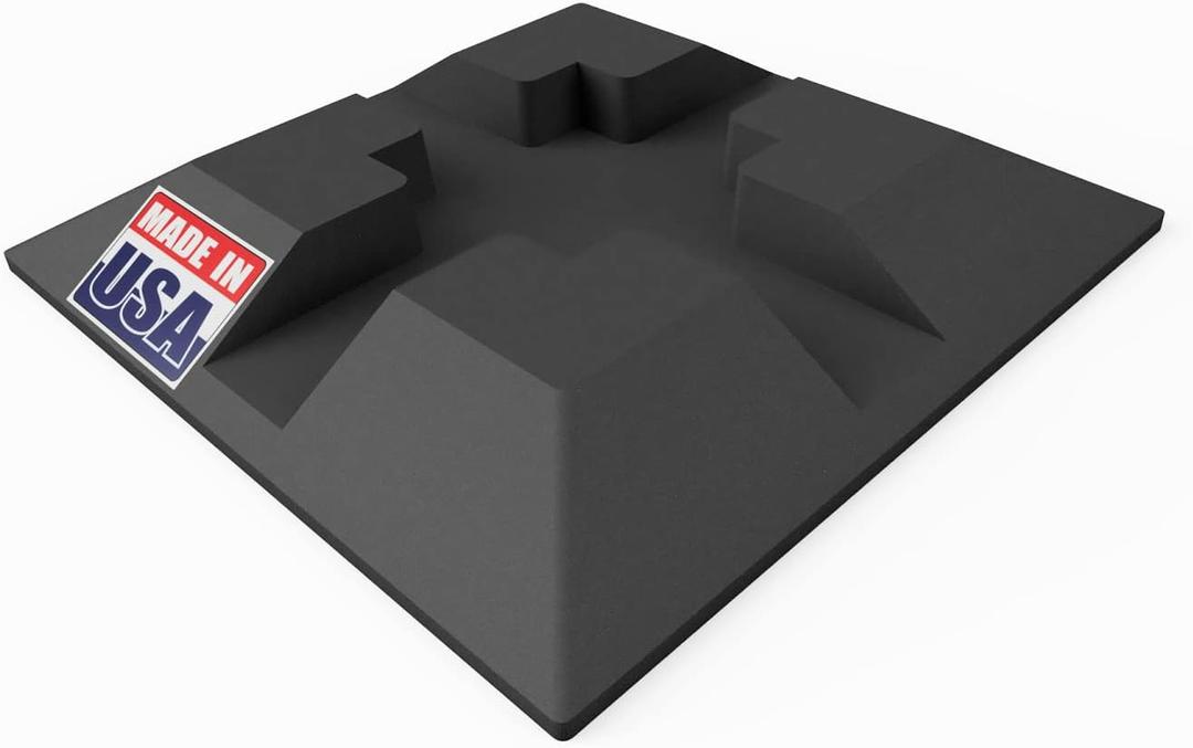 USA Made Foundation Block - Deck Support - Handi Block - Pier Shed Base Footing Post Beam Support - Heavy Duty, UV Resistant, 100% Recycled Plastic - Strong & Durable for Decks, Sheds & Structures