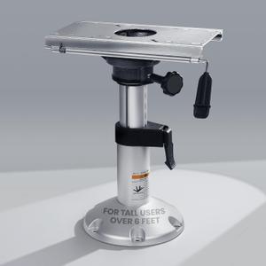 Aluminum Boat Seat Pedestal, Adjustable Height Locking, Boat Seat Pedestals and Bases Mount for Fishing Bass Pontoon Boats, 17" to 24" with Slide