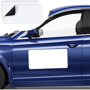 DIYMAG 2Pcs Blank Car Magnets, 24x12 Inch Cars Door Magnet Signs Rounded Corners Flexible Magnetic Bumper Sticker to Advertise Cover Logo Prevent Vehicle Scratches Dents