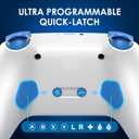 PPKKAI Switch Controllers 2 Pack, Wireless Switch Pro Controller for Nintendo Switch/Lite/OLED, Gaming Controller with Hall Effect Joysticks/Programmable/Adjustable Dual Vibration, Blue-White