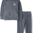 The Children's Place Baby Boys' And Toddler Active Sueded Rib Long Sleeve Top and Pants, 2 Piece Outfit