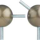 Ivilon Bay Window Curtain Rod Corner Connector - for Rods of 5/8 to 1-1/8 Inch - Antique Brass