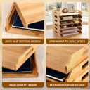 AceOrbit 6 Pcs Stackable Paper Tray Bamboo Wood Desk Organizer Letter Tray 6 Tier Wooden File Organizer Desk Shelf for Documents, Letter Sorter, Envelopes and Magazine Holder