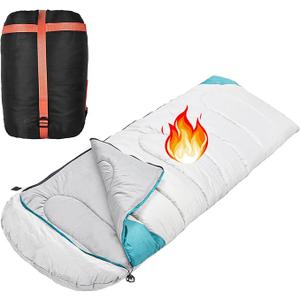 Sleeping Bag Cold Weather-Heating Sleeping Bag with 3 Heating Levels,Waterproof Lightweight Jointable Camping Sleeping Bag and Compression Sack for Camping Hiking Backpacking All Season