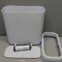 MOPALL Small Bathroom Trash Can with Lid, 2.6 Gallons / 10 L Slim Plastic Garbage Bin with PopUp Lid, Mini Waste Basket Can Dog Proof for Kitchen, Bedroom, Office, Laundry, Toilet, Rv, White