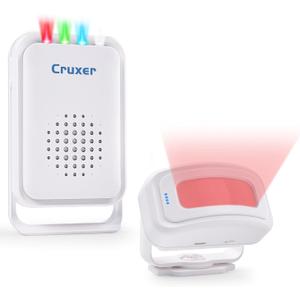 Cruxer Motion Sensor Alarm,Wireless Motion Detector Door Chime Doorbell for Home Store Business,Caregiver Reminder for Elderly,USB/Battery,Vibration