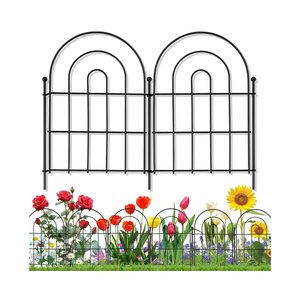 18 Pack Decorative Garden Fence Animal Barrier: 17 in(H) x 18 ft(L) Border Flower Rabbit Garden Fencing Small Arched Rustproof Metal No Dig Fence Landscape Decor for Yard