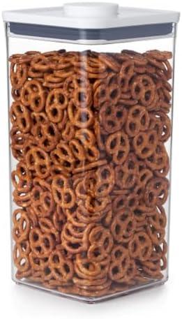 OXO Good Grips POP Container - Airtight Food Storage - Big Square Tall 6.0 Qt Ideal for bulk snacks and cereal