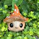 Mushroom Outdoor Garden Decor Statue Garden Gnomes Statues for Home Desk, Yard, Patio, Backyard, Fairy Garden, Balcony,Lawn Ornament,Mothers Day, Birthday Gifts for Women, Grandma, Mom