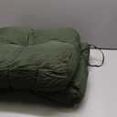 Rocking Chair Cushion, Waterproof and Fade-Resistant Patio Chair Cushions, Tufted Chair Pads for Rocker Furniture, 17x17 Inch, Indoor/Outdoor Seat Cushions with Ties, Dark Green