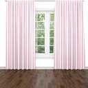 Stripe Window Drapes Curtain Stripe Pink Striped Light Pastel White Abstract Rod Pocket Drapes Curtain for Living Room Home Decor 26x84 Inches 2 Panels