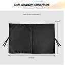 2 PCS Car Window Shades, Blackout/See-Through Sun Shades Rear Window Covers with Adjustable Curtains, Magnetic Double Layer Sunshades Car Privacy Curtain for Passengers