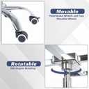 Upgraded Rotating Paint Stand with Wheels, Cabinet Door Spraying Stand, Adjustable 23.635.4 inch Spray Painting Rack, 360 Stainless Steel Rotating Paint Table for Car Doors & Panels