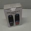 Battery Operated Salt And Pepper Grinder Set with LED Light, Automatic Electric Gravity Salt And Pepper Shakers Set, Each 6 AAA Batteries Needed, Adjustable Roughness, 2 Pack (Black)