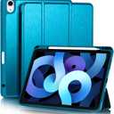 Akkerds Compatible with iPad Air 11 Inch Case 7th/6th Generation (M3/M2) 2025/2024, for iPad Air 5th/4th Generation Case 10.9 Inch 2022/2020 with Pencil Holder[Auto Sleep/Wake], PeacockBlue