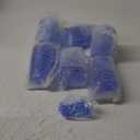 24 PCS Blue Ribbed Plastic Glasses 13.5 OZ Ribbed  Glasses Detachable Glass Elegant Fluted Glassware Vintage Style for Wedding Anniversary Birthday Dinner Parties(Blue, 24 Pack)