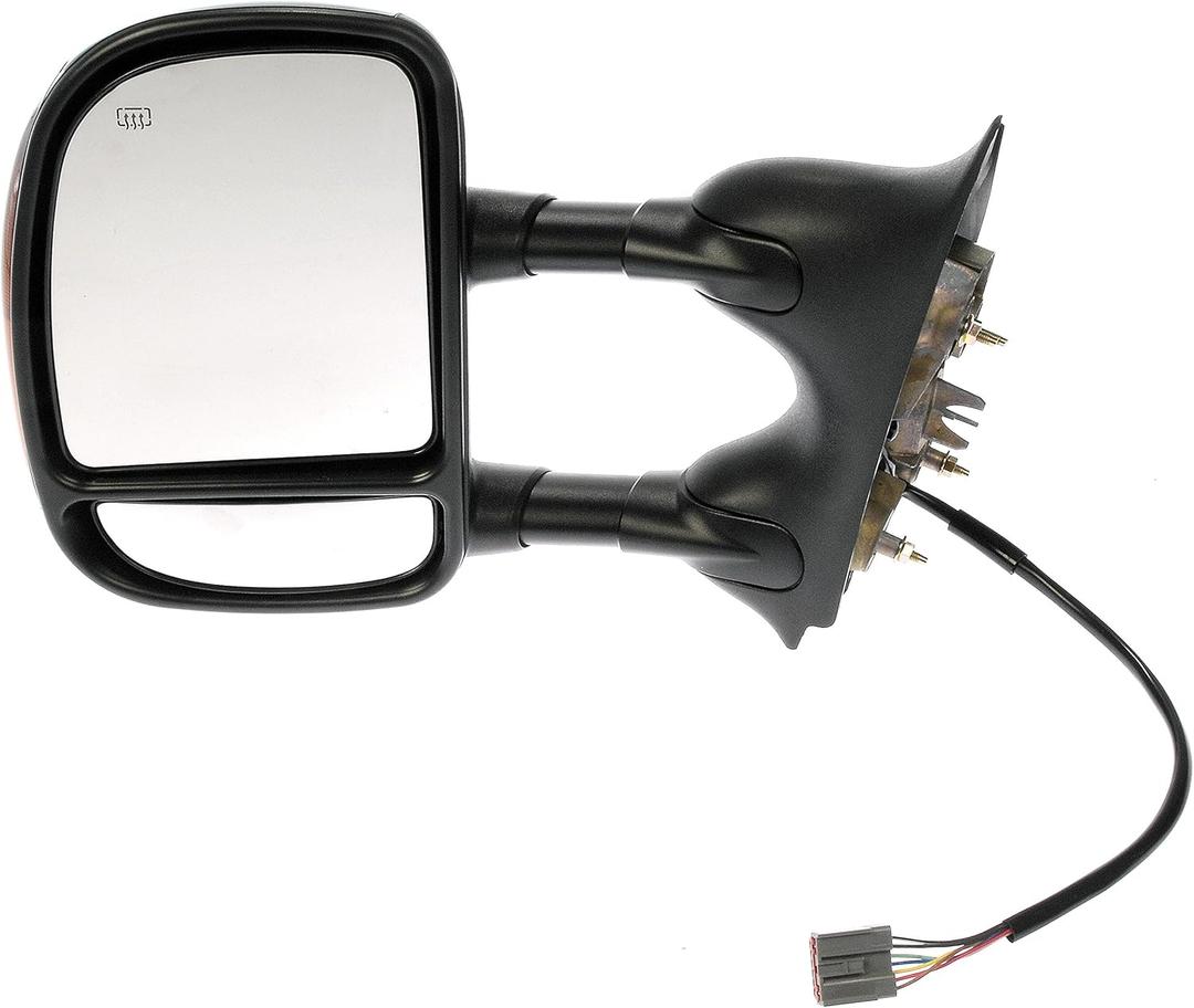 Dorman 955-1128 Driver Side Power Door Mirror - Heated / Folding with Signal Compatible with Select Ford Models, Black