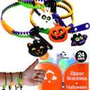 UpBrands 24-Pack Halloween Bracelets for Kids  Zipper Fidget Toys, Small Goodie Bag Stuffers, Party Favors, Trick-or-Treat Giveaways & Prizes