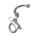 2/4 Pcs Marine 316 Stainless Steel Fixed Eye Snap Shackle, Quick Release Boat Anchor Chain Eye Jaw Swivel Stainless Snap Shackle Hook (2, 52mm)