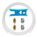 16.4ft(5M) PTFE Teflon Tube Kit,ID 2.5mm OD 4mm for 1.75mm Filament, Fits Direct Drive Extruder 3D Printer, With Tubing Cutter,4-M6 & 4-M10 Pneumatic Fittings, for Bambu lab AMS/K1/Prusa MMU3 (White)