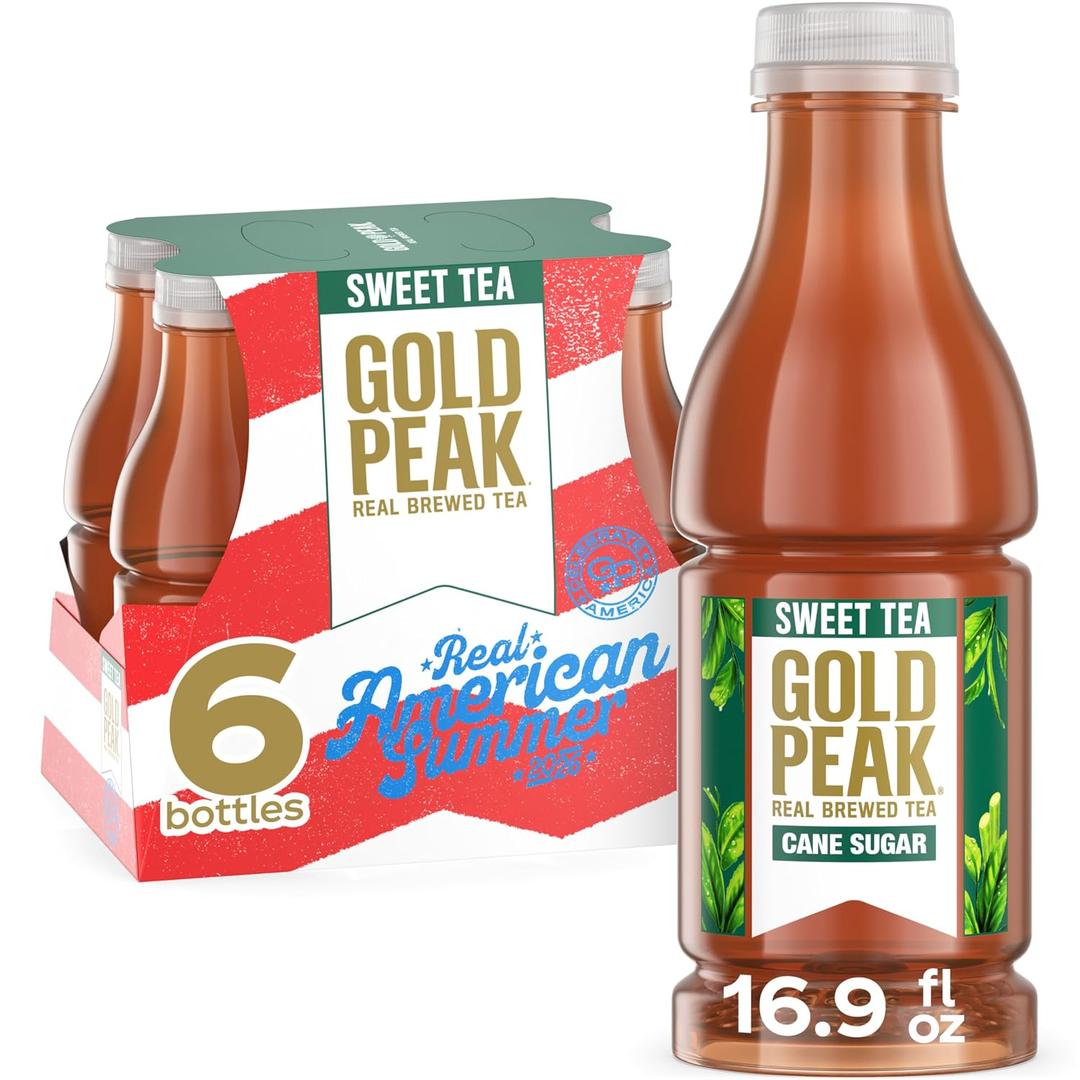 Gold Peak Tea, Sweet Tea, 16.9 fl oz, 6 Pack (EXP 11/02/26)