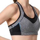 Yvette Sports Bras for Women High Impact Support Racerback Sports Bra Plus Size No Underwire for Running Workout C, Size L
