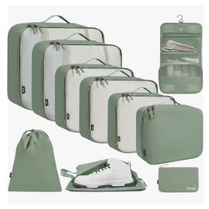 BAGAIL 6 Set/8 Set/10 Set Packing Cubes Various Sizes Packing Organizer for Travel Accessories Luggage Carry On Suitcase