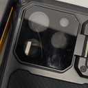 Lanhiem for iPhone 16 Pro Metal Case with Camera Cover & Stand [Compatible with MagSafe] [Built-in Kickstand] [Military-Grade Protection] Heavy Duty Rugged Magnetic Phone Case, Black