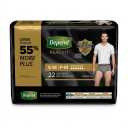 Depend Real Fit Adult Diapers, Incontinence Underwear for Men, Disposable, Maximum Absorbency, Small/Medium, Grey, 22 Count, 