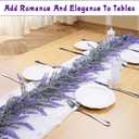 2pcs Spring Summer Lavender Garland, 6Ft Purple Lavender Artificial Garland, All Year Lavender Garlands for Farmhouse Wedding Mantle Arch Porch Stair Table Indoor Door Home Decor