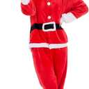 NEWCOSPLAY Unisex Adult Onesie Pajamas Animal One Piece Costume Cosplay Sleepwear (Small, Santa Claus)