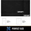 PLEASOR Front Door Mat Outside Entrance, Absorbent and Dirt Resistant Welcome Mat Indoor Outdoor, Non-Slip Backing Entry Mat, Fade Resistant, Easy Clean Low Profile Doormat for Entryway, 29x17, Black