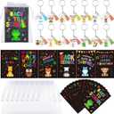 28 Set Back to School Gifts Include Acrylic Mini Animal Keychains First Day of School Cards and Organza Bags for Students Kids Back to School Classroom Gifts Jungle Animal Party Favors