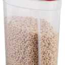 Rubbermaid Flex and Seal Cereal Keeper, 1.5 Gallon, BPA-Free, Clear with Red Lid, Airtight