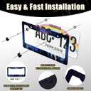 Galaxy Forest License Plate Frame Blue Purple Space Stars License Plate Personalise Colorful Stainless Steel Auto Parts Funny License Plate Beautiful Decoration with Screws 12.3"x6.3"