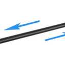 Suction Cup Extendable 17-29" Stainless Steel Towel Bar (Matte Black)