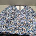 Agnes Urban Womens Tops Dressy Casual V Neck Long Sleeve Shirts Puff Sleeve Loose Tunic Boho Tops Blouses Blue Yellow Floral-XXL