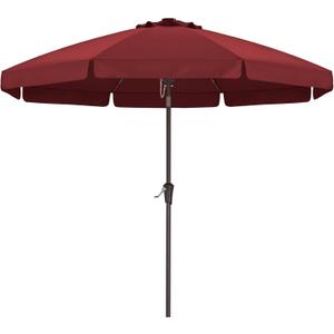 ABCCANOPY Patio Umbrella 11ft, Outdoor Table Umbrella with Push Button Tilt and Crank, 8 Ribs Umbrella for Patio Pool Garden Deck (Burgundy)