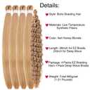 Ash Honey Blonde Braiding Hair Pre Stretched for Boho Braids Synthetic Pre-stretched Knotless Boho Braiding Hair non Toxic ez Braids, 26 Inch(Packs of 5)